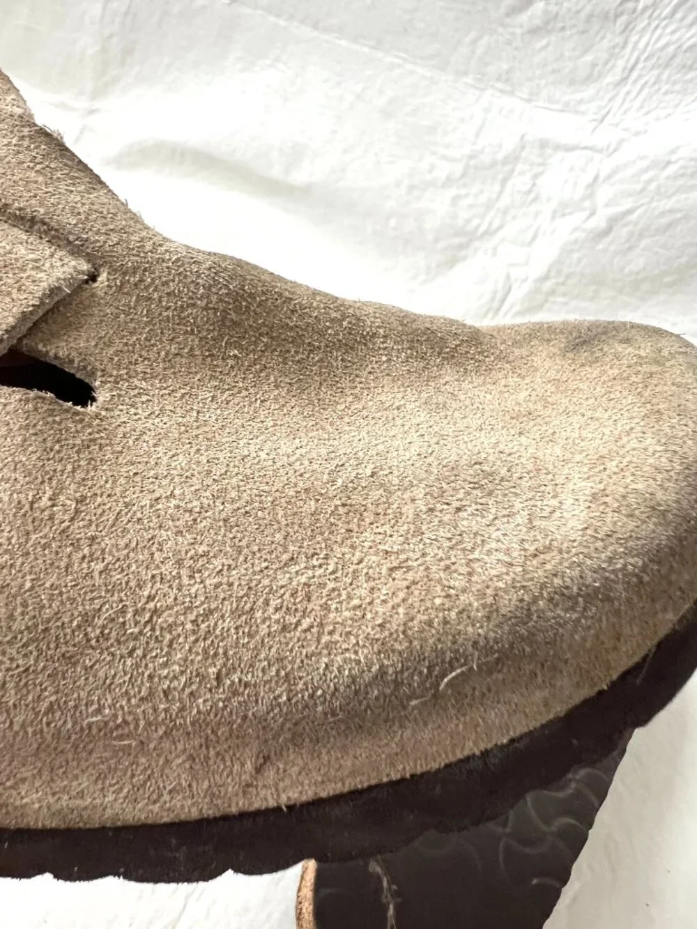 Birkenstock clogs Boston beige taupe suede EU 43 mens 10 10.5 slip on shoes